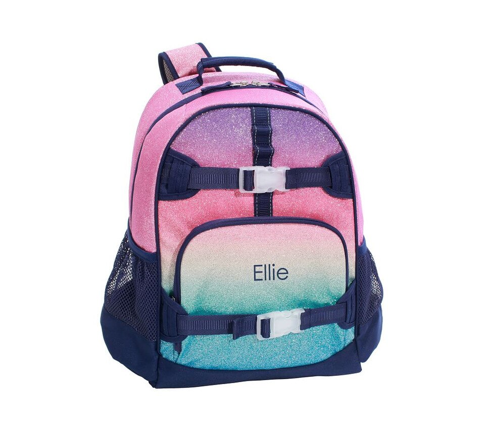 Mackenzie Recycled Rainbow Ombre Sparkle Glitter Backpacks Pottery